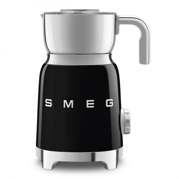 Aparat negru pentru spumarea laptelui, MFF11BLEU, Smeg