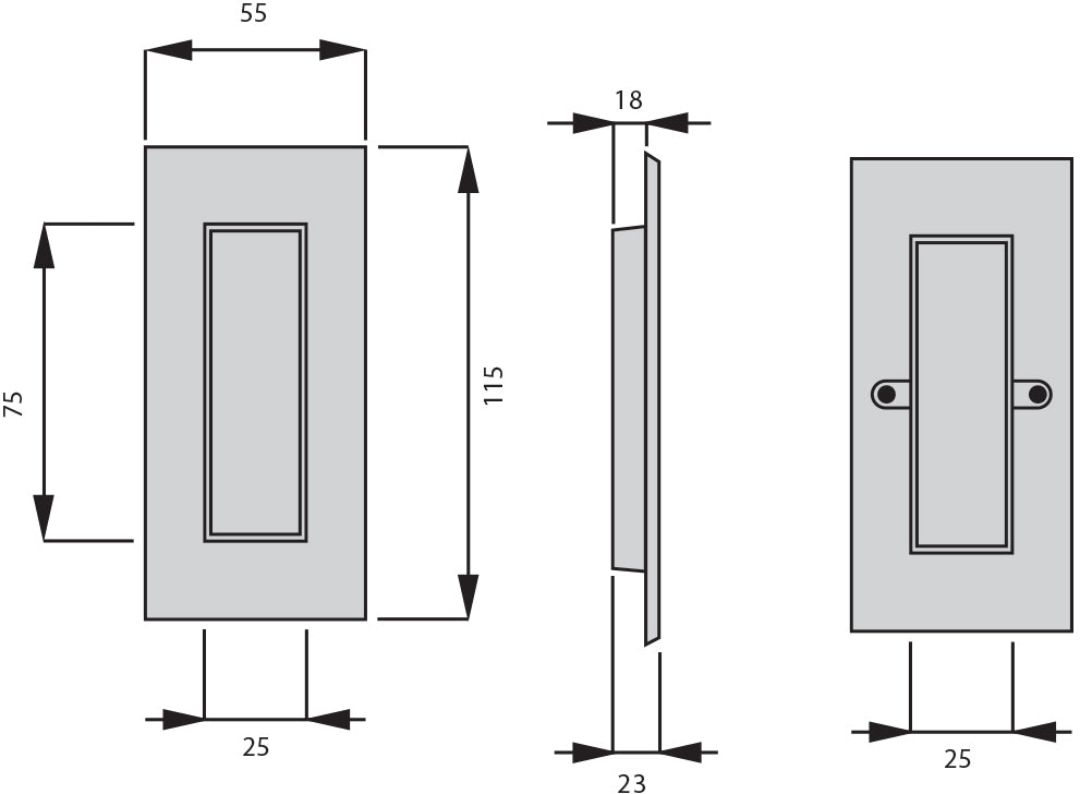 Maner usa glisanta crom satinat, 2650, Tupai