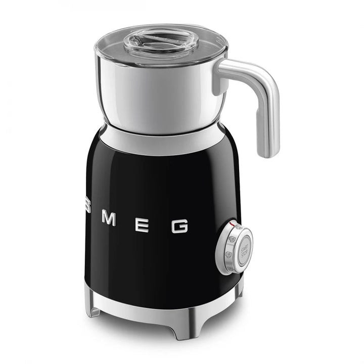 Aparat negru pentru spumarea laptelui, MFF11BLEU, Smeg