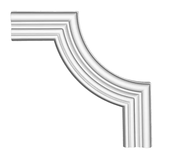 Coltar decorativ din poliuretan CR818A - 20.5x20.5x2 cm
