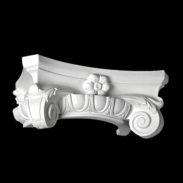 Capitel Semicoloană Interior Poliuretan 1.15.003, Gaudi