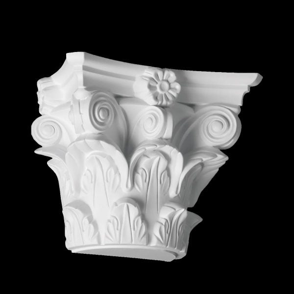 Capitel Semicoloană Interior Poliuretan 1.15.010, Gaudi
