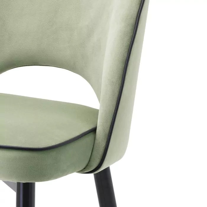 Set Două Scaune Dining Cliff Pistache Green Velvet  113783, Eichholtz