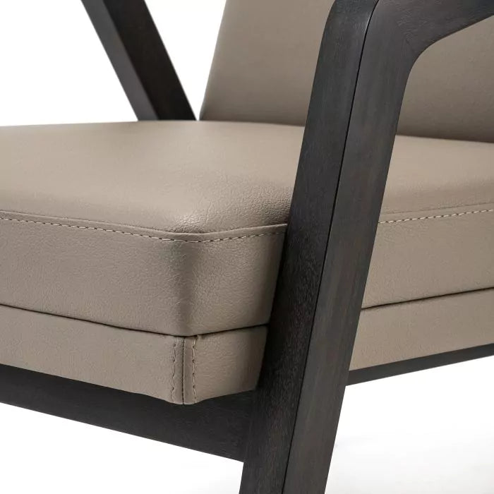 Fotoliu Cruise Grey Leather Look 114217 Eichholtz