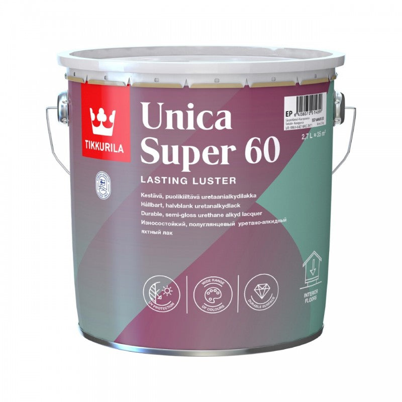 Lac semilucios pentru interior și exterior Unica Super Lacquer 60 (bărci), Tikkurila