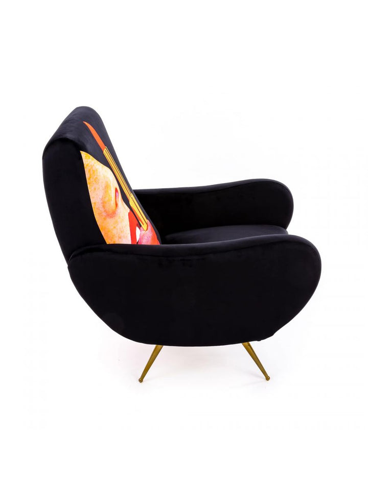 Fotoliu Tongue Black 16077, Seletti