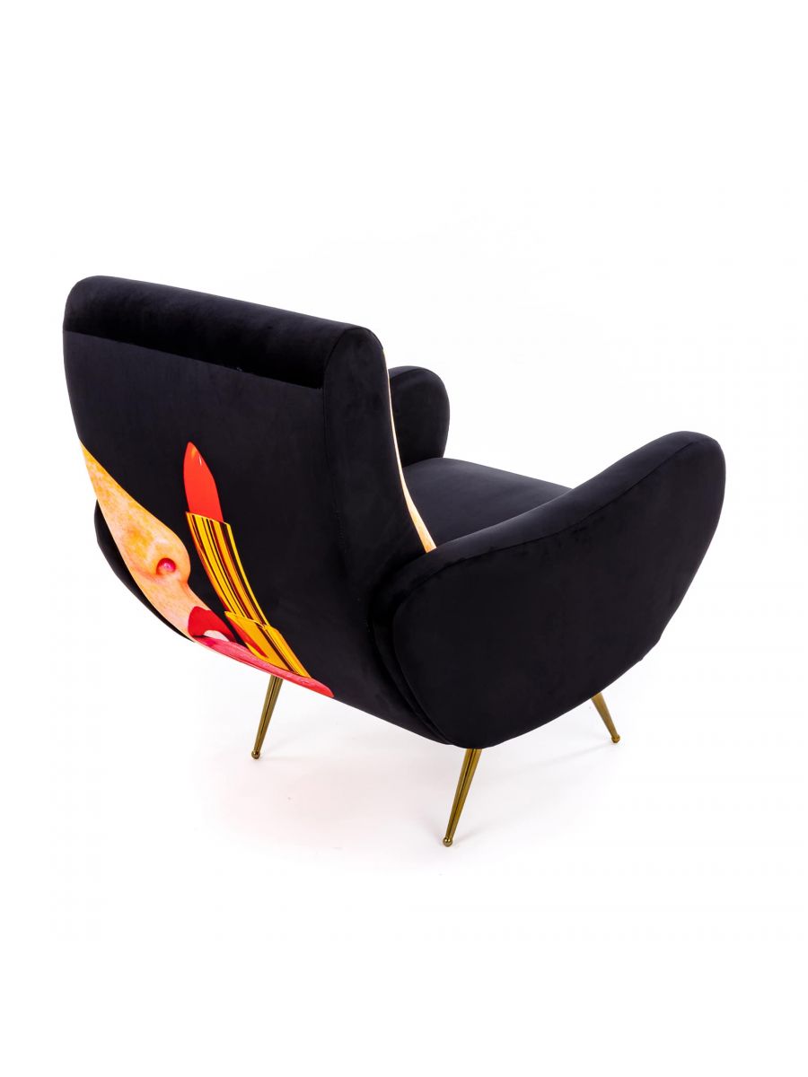 Fotoliu Tongue Black 16077, Seletti
