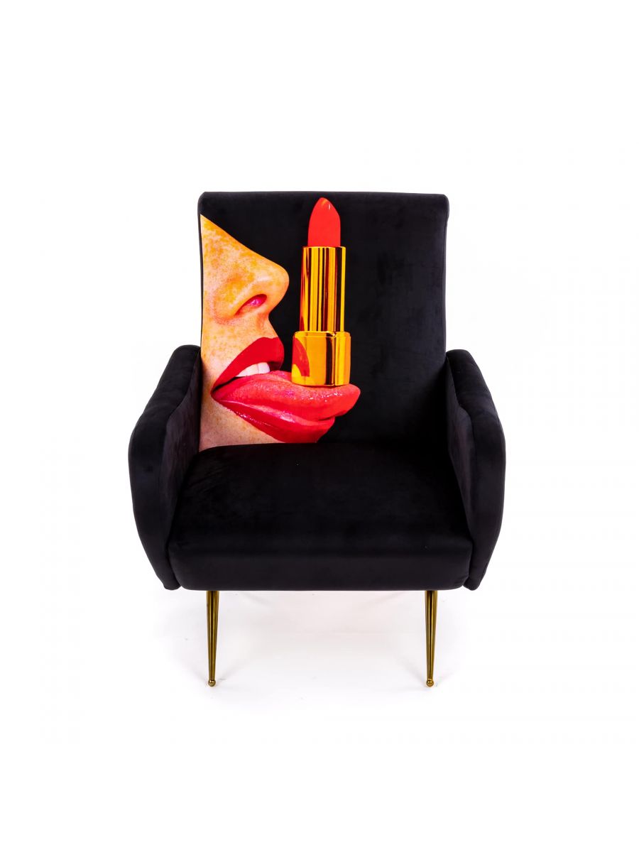 Fotoliu Tongue Black 16077, Seletti