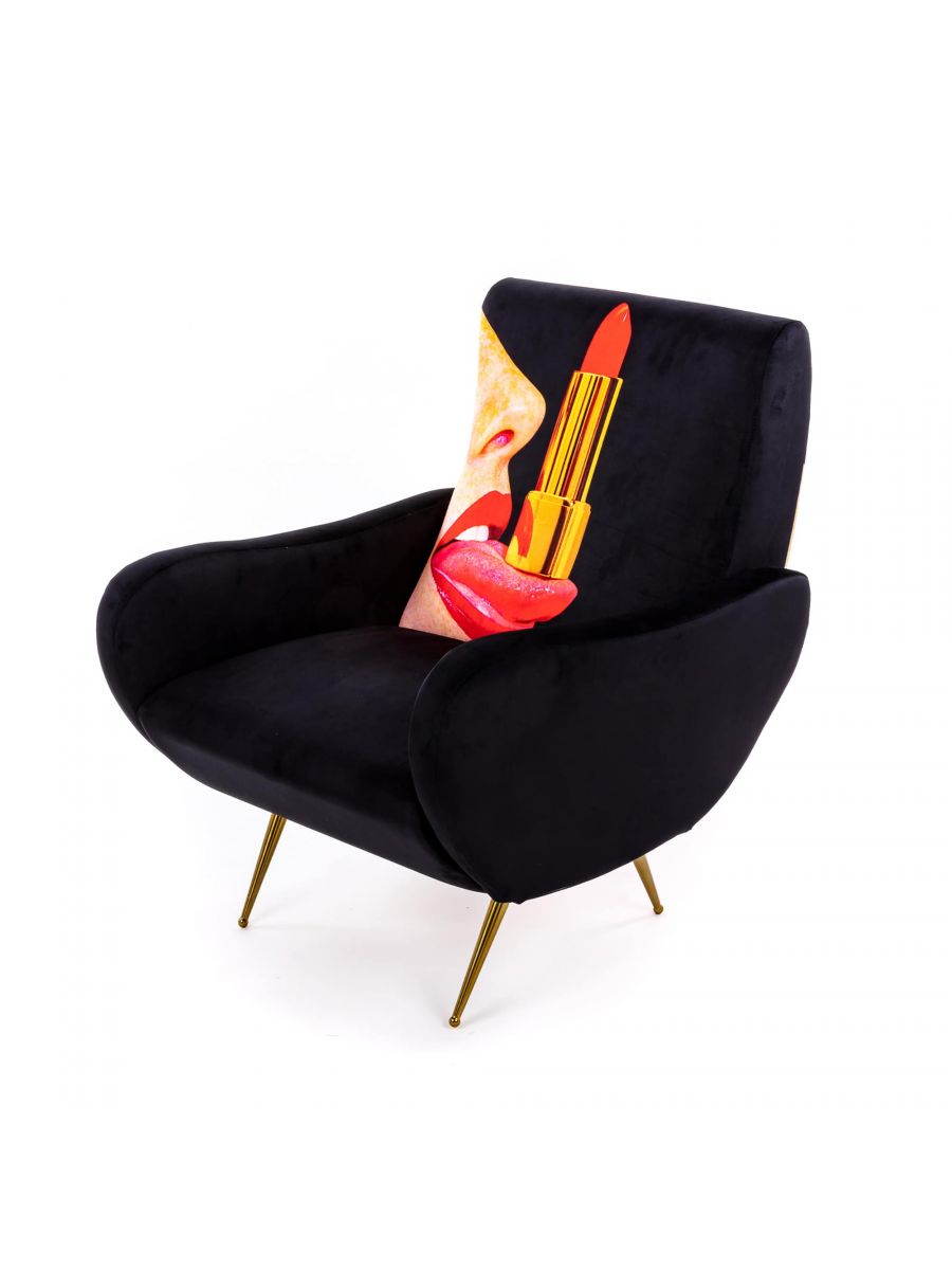Fotoliu Tongue Black 16077, Seletti