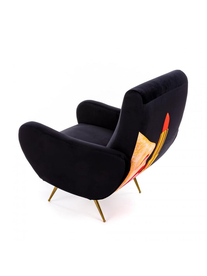 Fotoliu Tongue Black 16077, Seletti