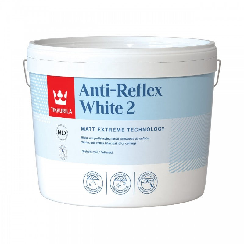 Vopsea albă anti-reflex White 2, Tikkurila