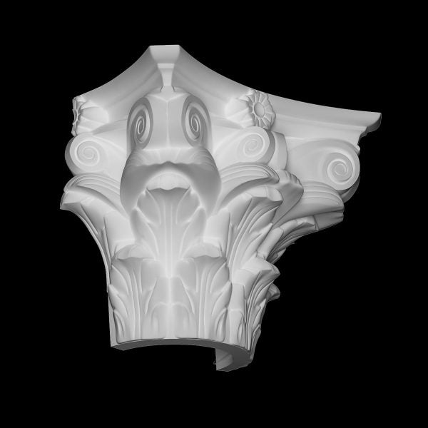 Capitel Semicoloană Exterior Poliuretan 4.15.302, Gaudi