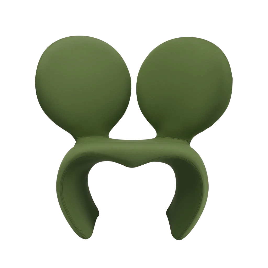 Scaun Don't F**k With The Mouse Tapițat 52002GE Verde, Qeeboo
