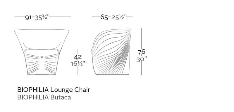 Fotoliu lounge Biophilia Ross Lovegrove, Vondom