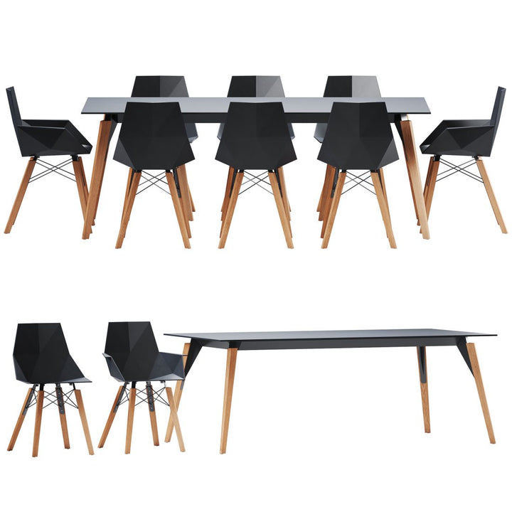 Scaun lemn cu brațe Faz Ramón Esteve, Vondom