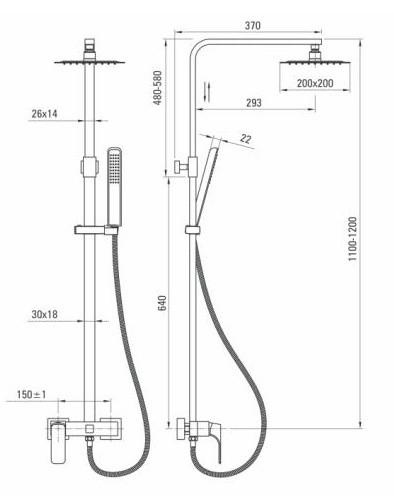 Hiacynt Duză ploaie cu baterie cu amestec albă NAC_A1QM Deante