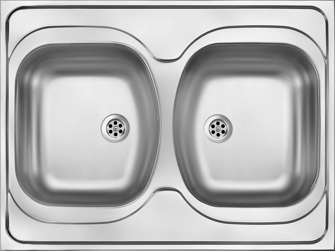 Tango Chiuvetă de bucătărie cu două compartimente fără scurgere satin ZM6_0200 Deante
