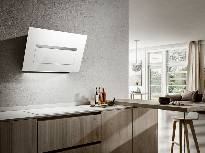 Hotă Albă/Sticlă Bloom-s Montaj Pe Perete 85cm WH/A/85 , Elica