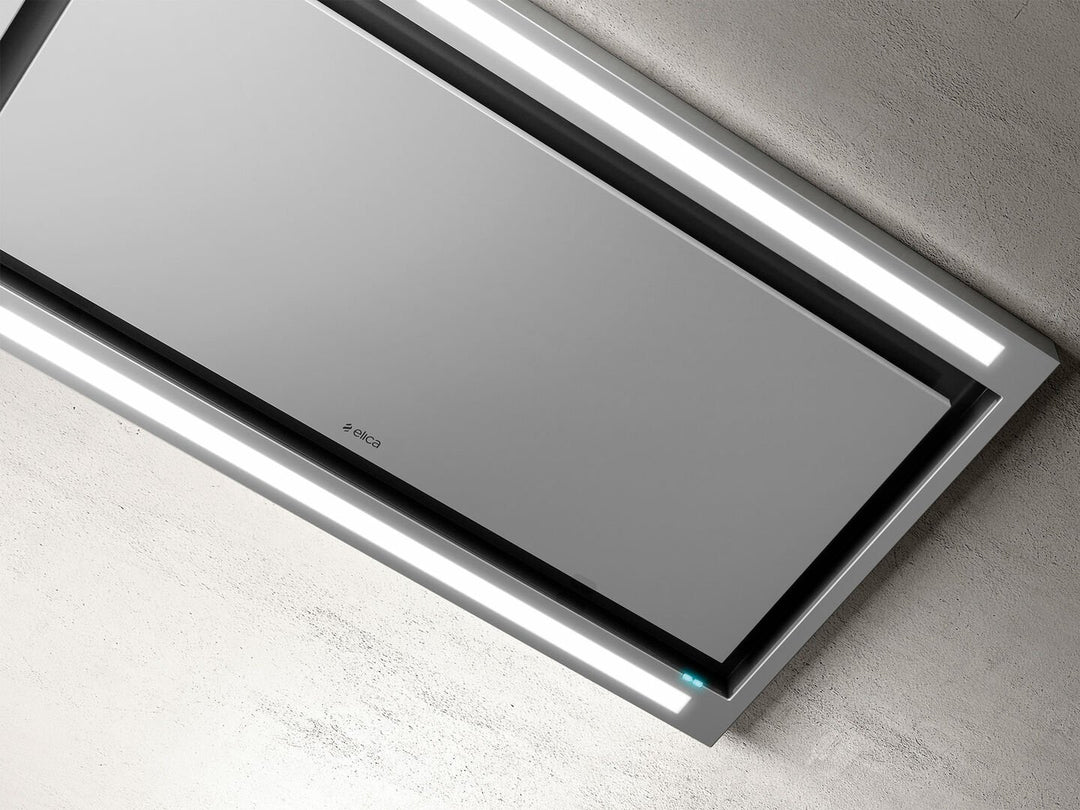 Hotă Albă/Sticlă Cloud Seven Montaj Pe Tavan 90cm IX/F/90, Elica