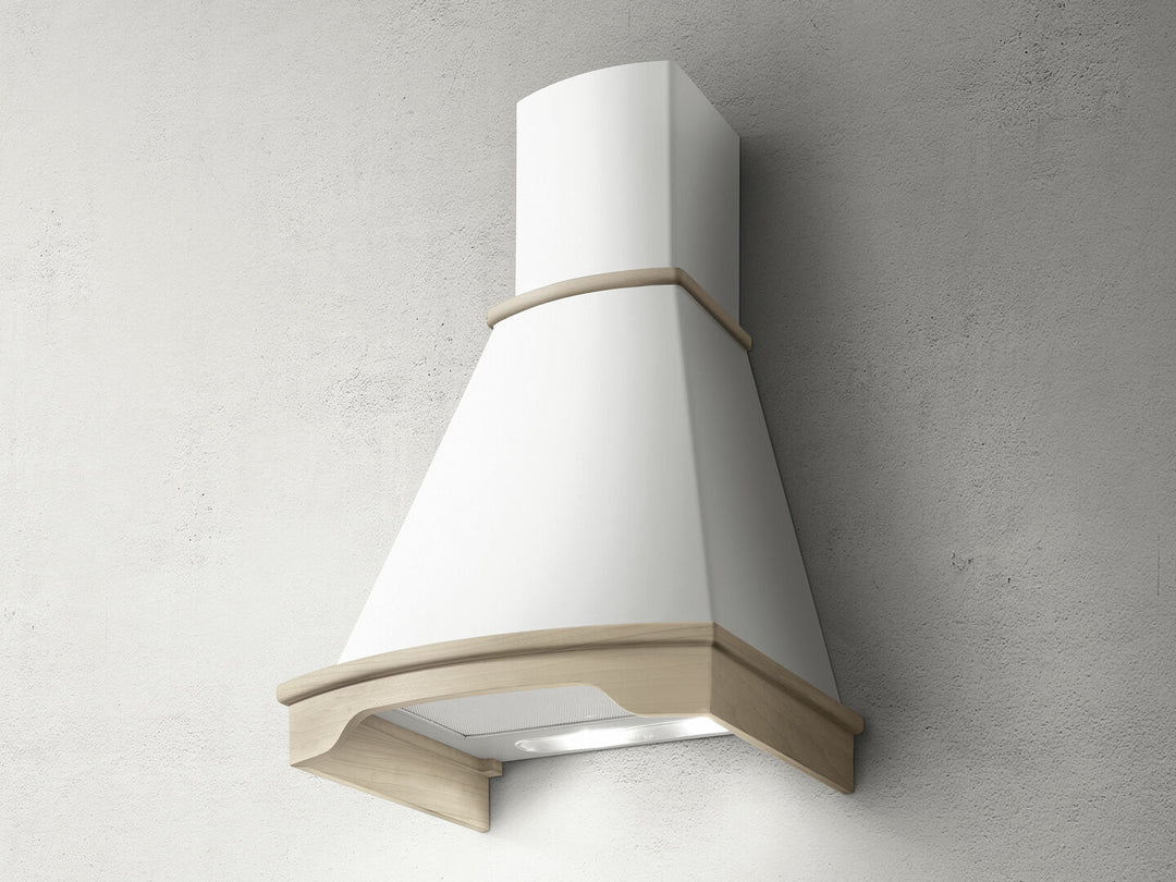 Hotă Albă Coraline Montaj Pe Perete 90cm WH/A/90 T.Grezzo, Elica