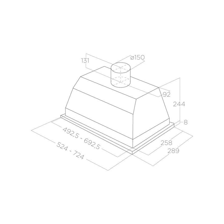 Hotă Gri Elibloc Lux Încorporabilă 80cm GR/A/80, Elica