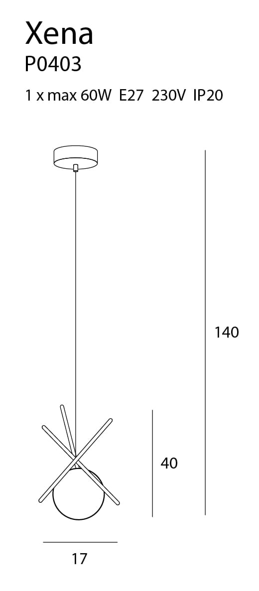 Candelabru XENA P0403, Alamă