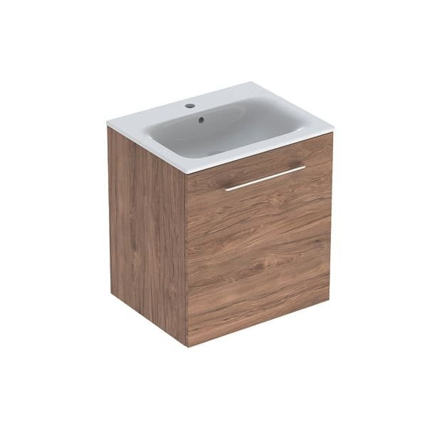 Mobilier Baie Selnova Square 60 cm Nuc American + Lavoar GEC501.254.00.1, Geberit