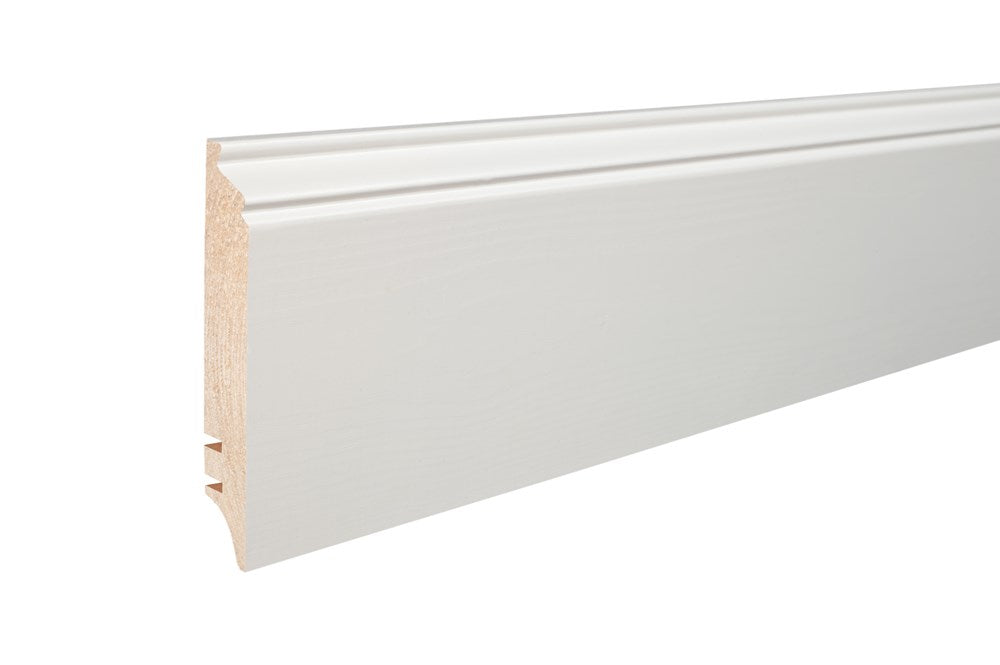 Plinta Albă Lemn Furnir Stejar 9cm , Barlinek, P9027362A