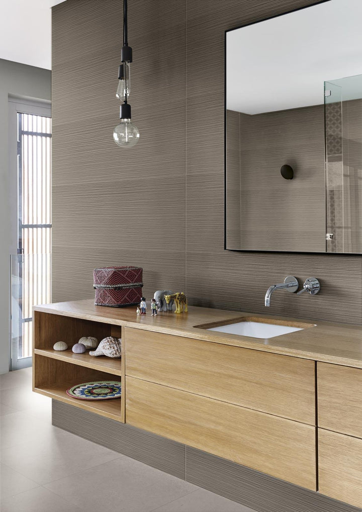 Gresie Realstone Rain Righe Greige Ragno