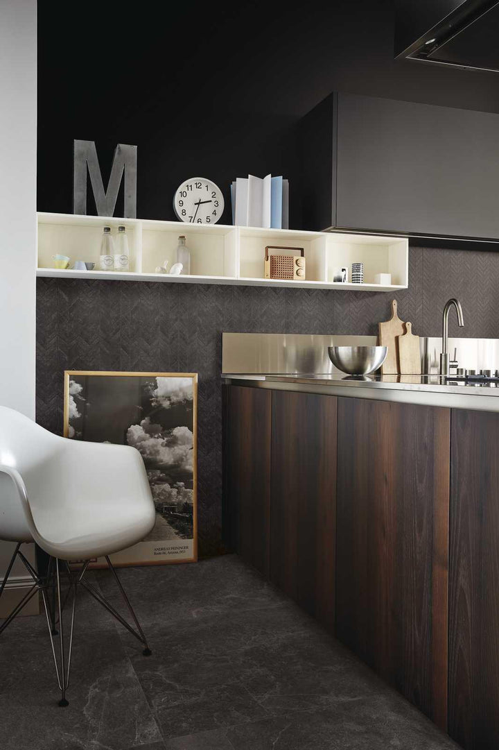 Gresie Realstone Slate Decors Mosaico Freccia Black Ragno