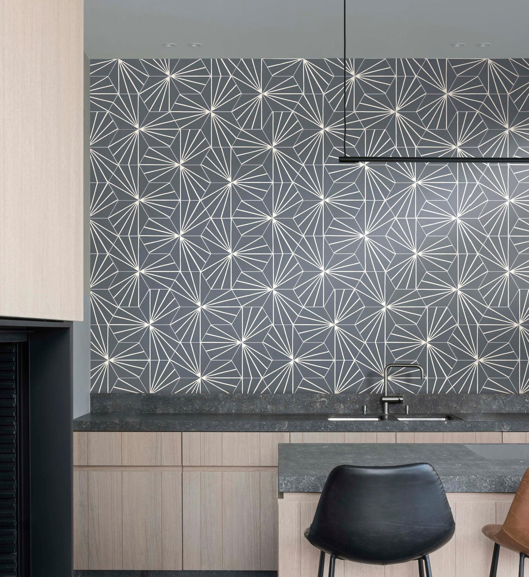 Gresie Stratford Decoro Tratto Blue Ragno
