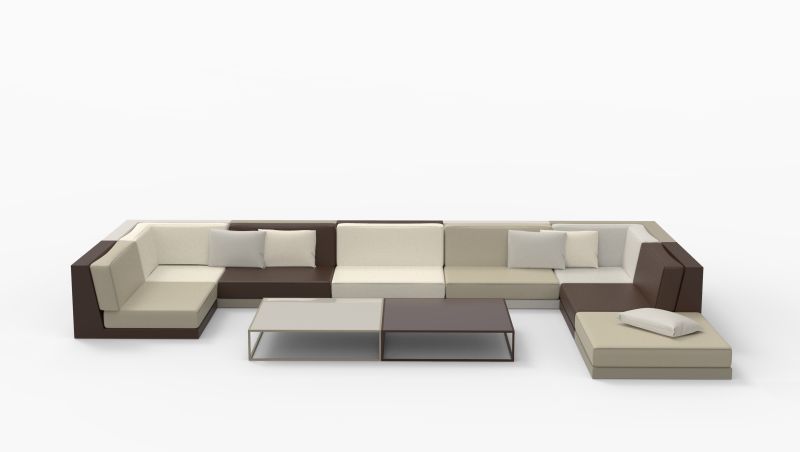 Canapea modulară centrală înaltă Pixel Ramón Esteve, Vondom