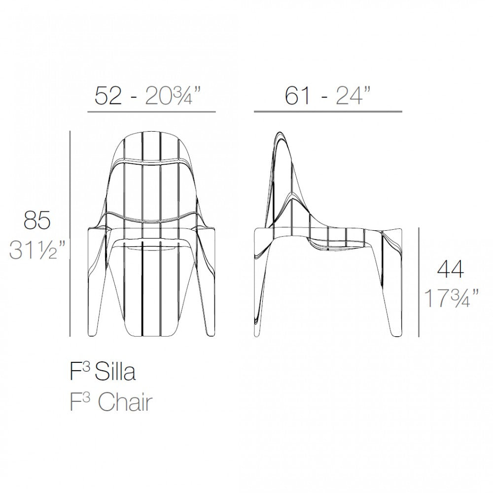 Scaun F3 Fabio Novembre, Vondom