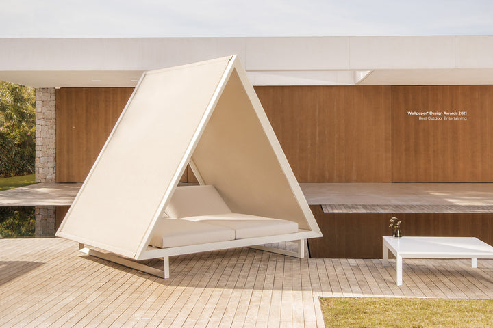 Baldachin pentru terasă cu acoperiș din țesătură Frame Ramón Esteve, Vondom