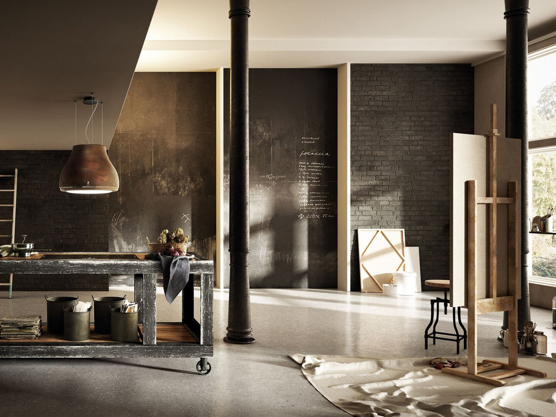 Hotă Cupru/Rugină Suspendată 50cm SHINING RUST/F/50, Elica