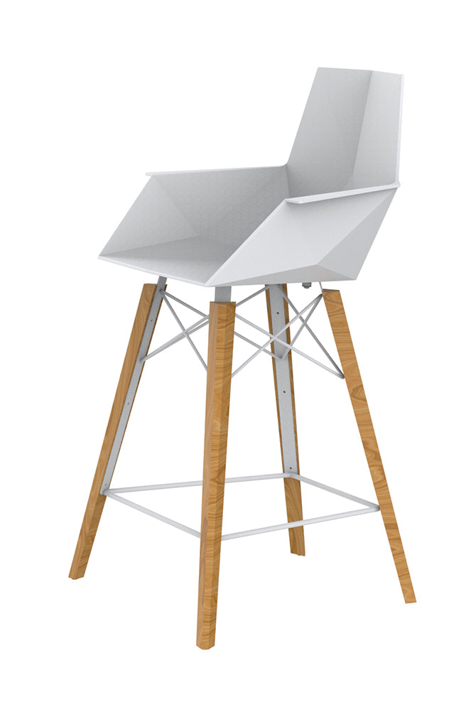 Scaun de bar lemn cu brațe Faz Ramón Esteve, Vondom