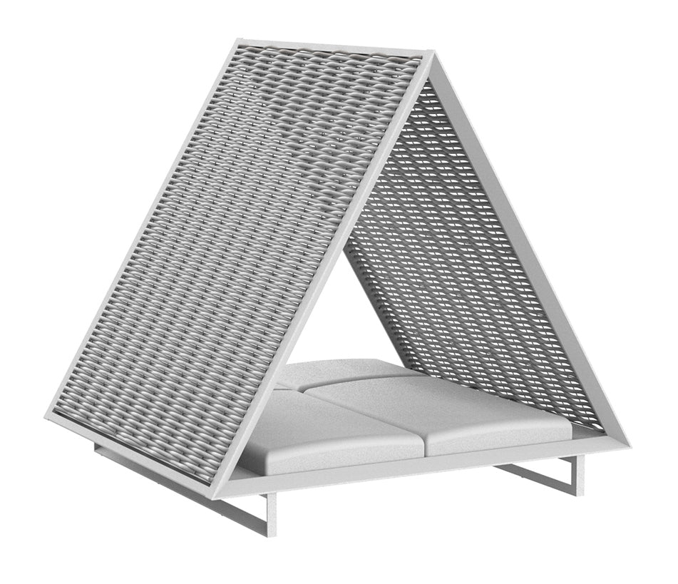 Baldachin pentru terasă cu acoperiș din coardă țesută Frame Ramón Esteve, Vondom