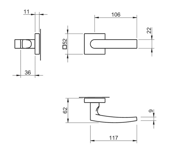 Maner usa inox, 2254 Q, Tupai