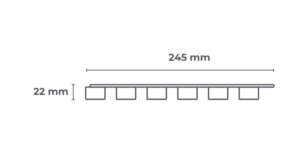 Panou 6 Riflaje Bleumarin/Negru din Lemn, Linea Acoustic 6