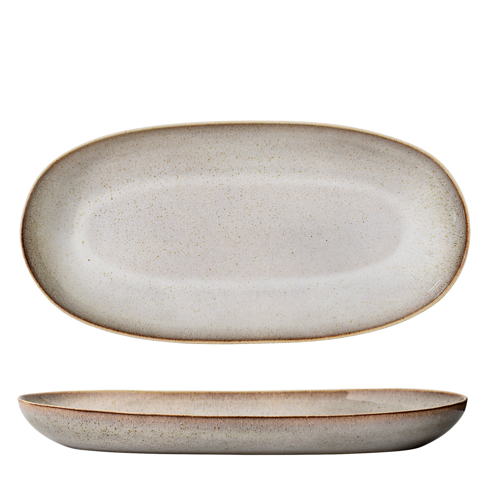 Platou Servire Ceramică Naturală Bloomingville - Imagine 1