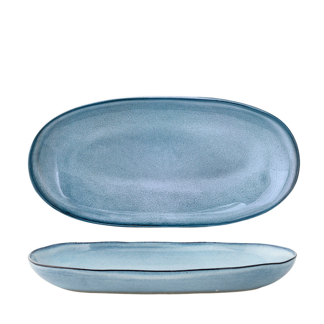 Platou Servire Ceramică Albastru Bloomingville - Imagine 1