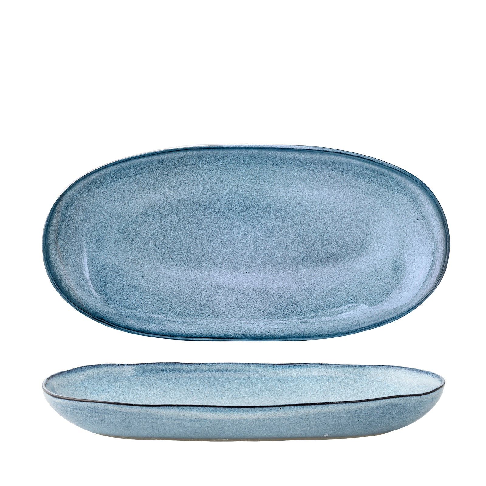 Platou Servire Ceramică Albastru Bloomingville - Imagine 1