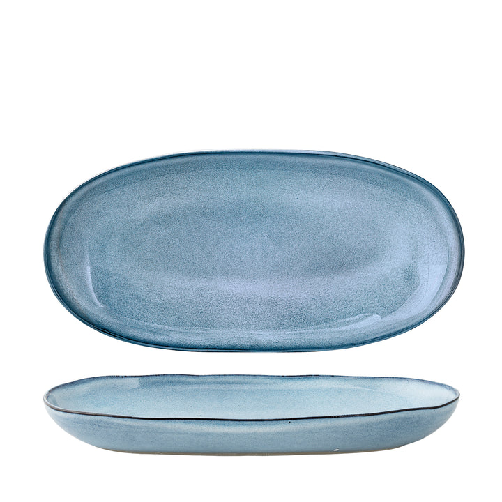 Platou Servire Ceramică Albastru Bloomingville - Imagine 1