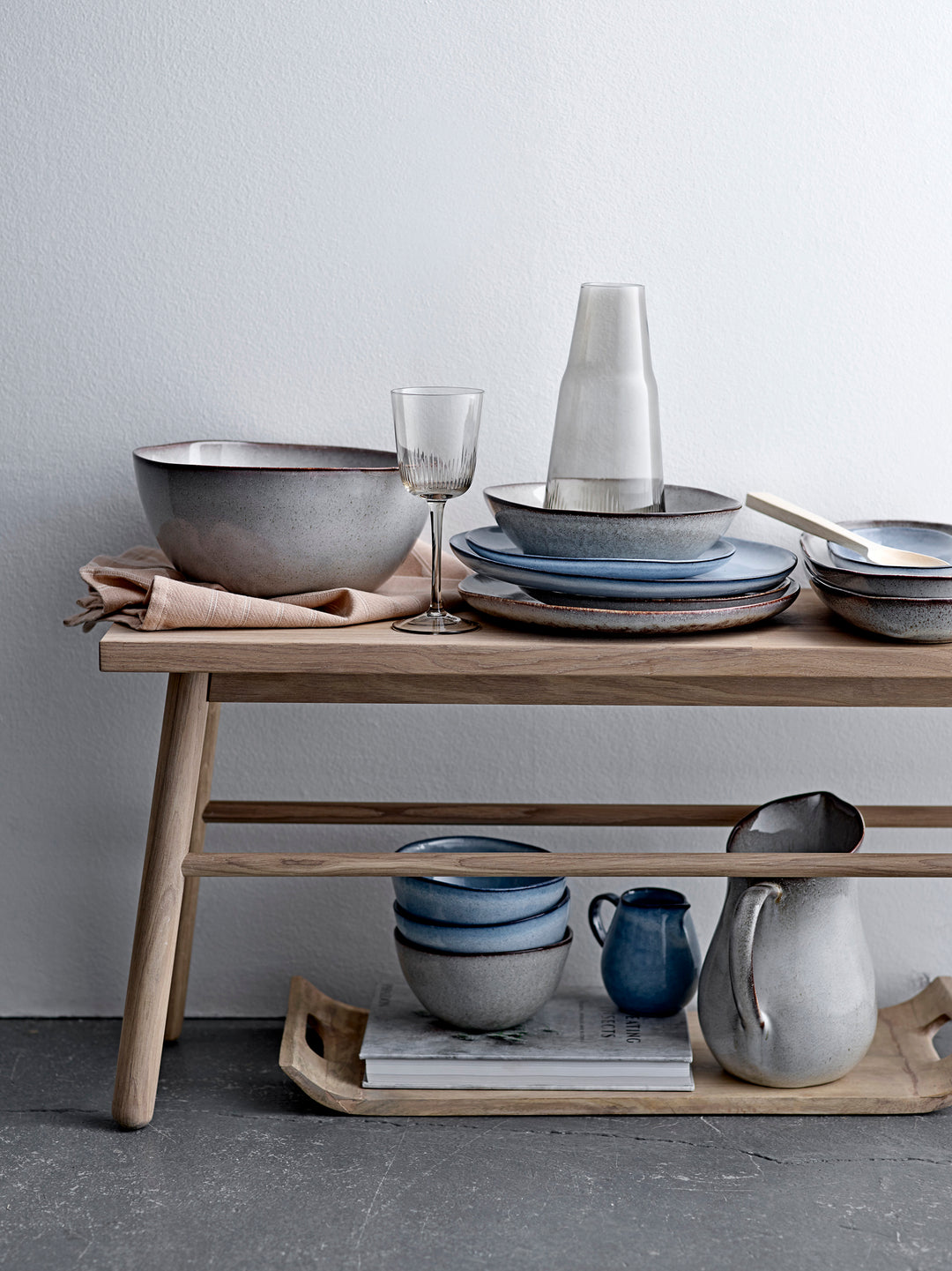 Farfurie Ceramică Albastră Bloomingville - Imagine 5