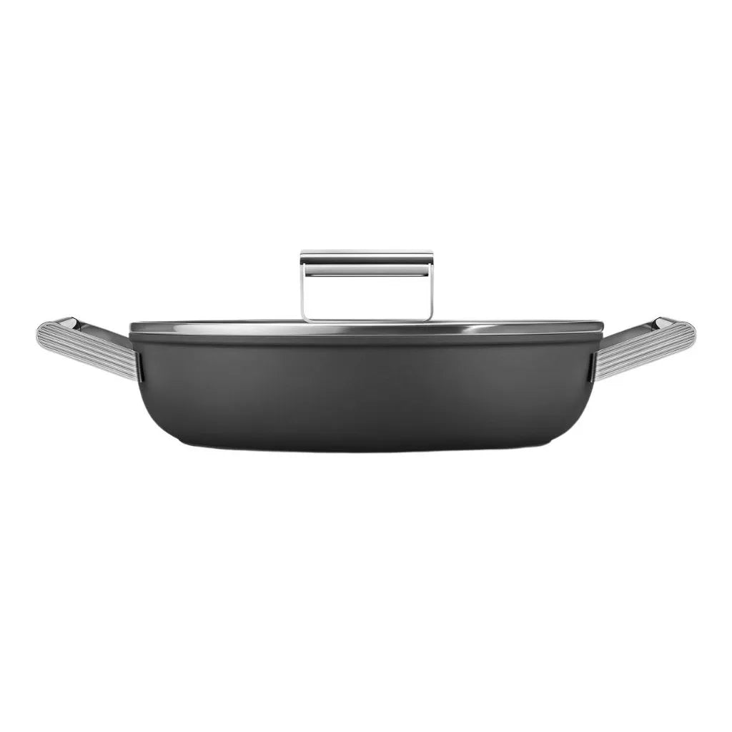 Tigaie din aluminiu, neagra pentru servire 28 cm, 3.7 l, CKFD2811BLM, Smeg