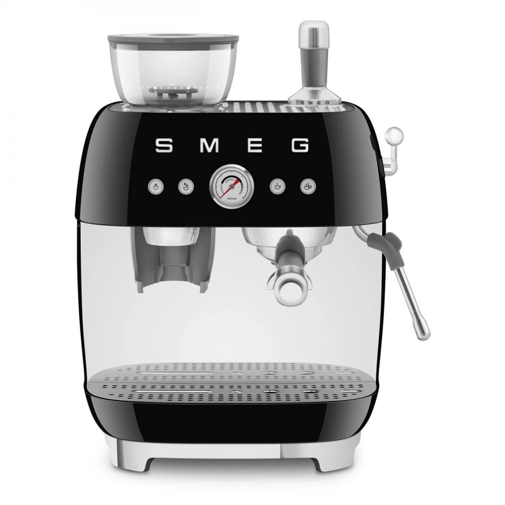 Espressor manual negru 50's Style, EGF03BLEU, Smeg