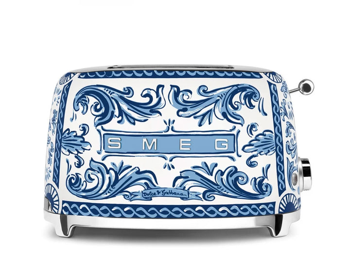 Prajitor de paine Smeg Dolce&Gabbana TSF01DGBEU, Blu mediterraneo