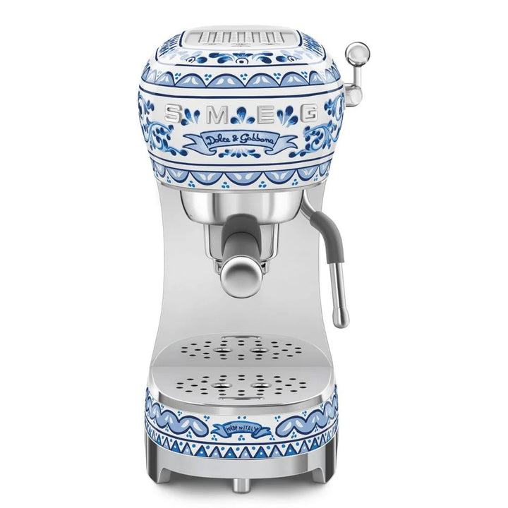 Espressor manual de cafea Smeg Dolce&Gabbana ECF02DGBEU, Blu mediterraneo