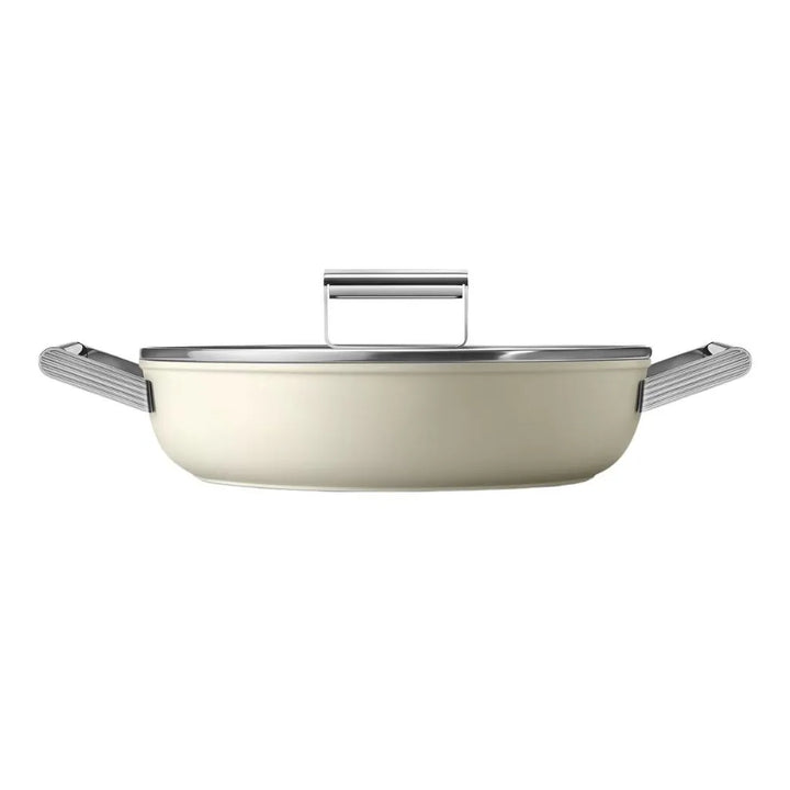 Tigaie din aluminiu, crem pentru servire 28 cm, 3.7 l, CKFD2811CRM, Smeg