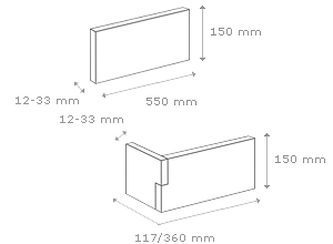 Element Colt Decorativ California 1 Beton (0.9ml), Stegu